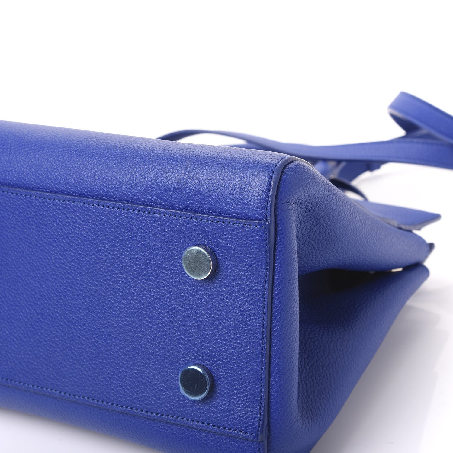 Saint Laurent Grained Calfskin Small Cabas Rive Gauche Royal Blue 8 of 10