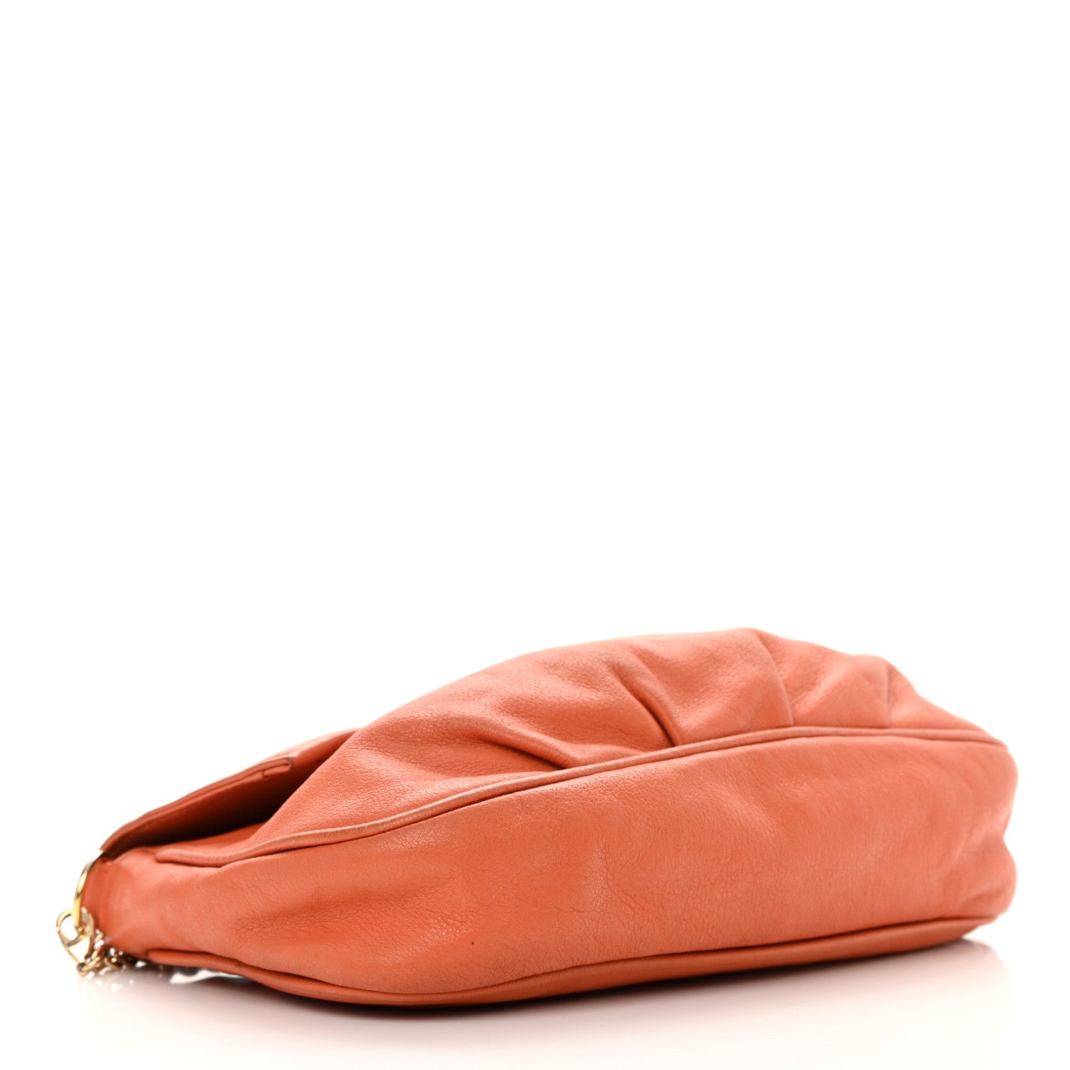 Fendi Vitello Flamingo Fendista Pouchette Crossbody Arancio 4 of 22