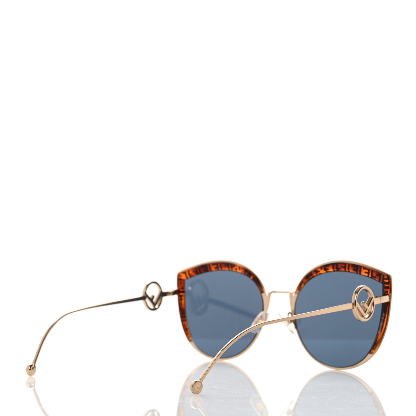 Metal Acetate F is Fendi FF Cat Eye Sunglasses FF 0290/S Blue Havana