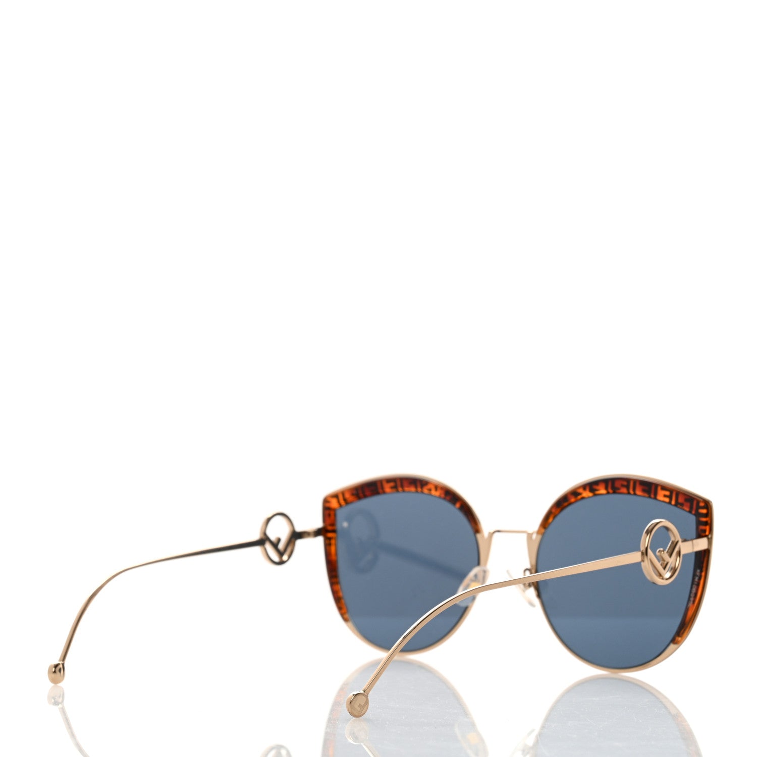 Fendi Metal Acetate F is Fendi FF Cat Eye Sunglasses FF 0290/S Blue Havana 4 of 8