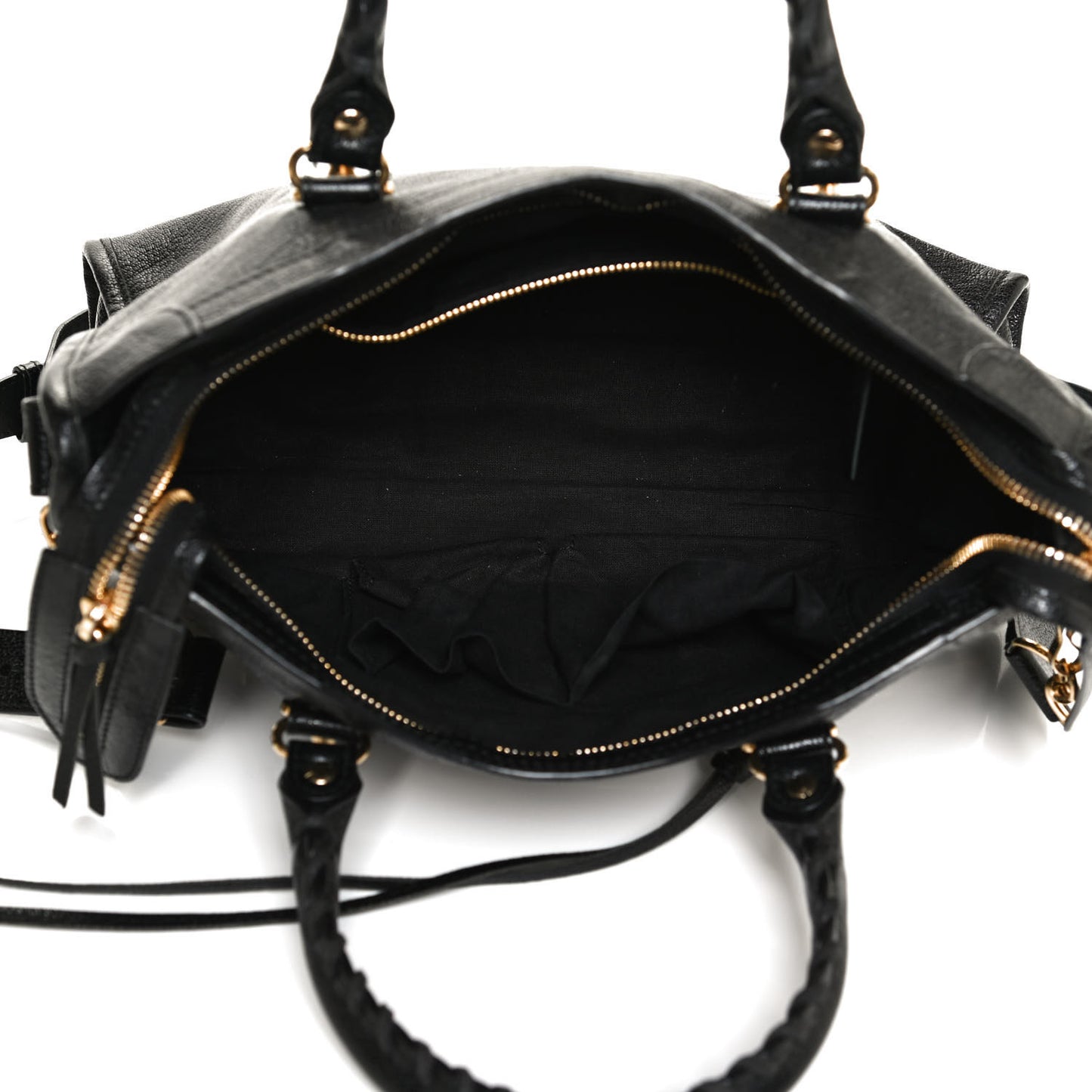 Chevre Gold Metallic Edge Hardware S City Black