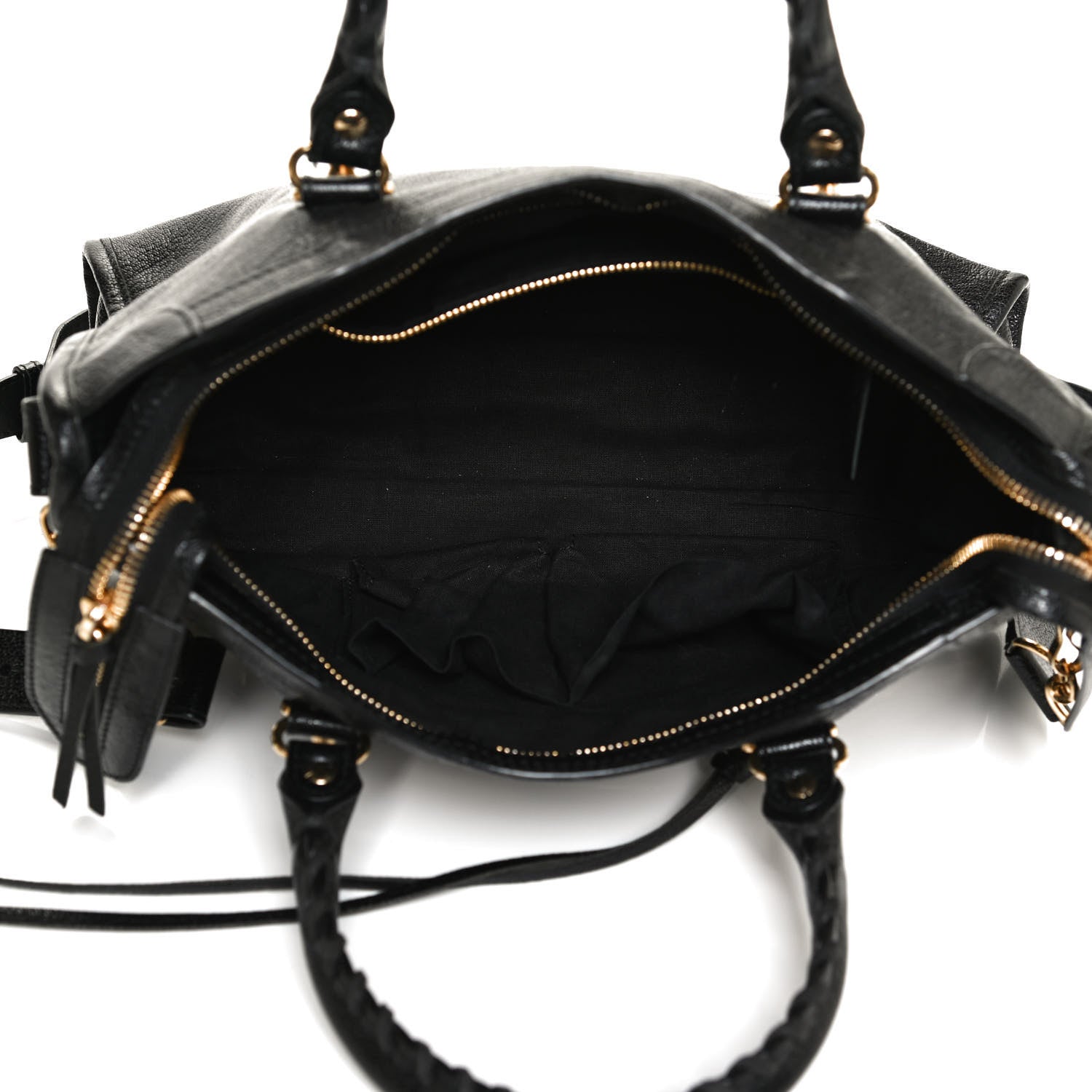 Balenciaga Chevre Gold Metallic Edge Hardware S City Black 5 of 12