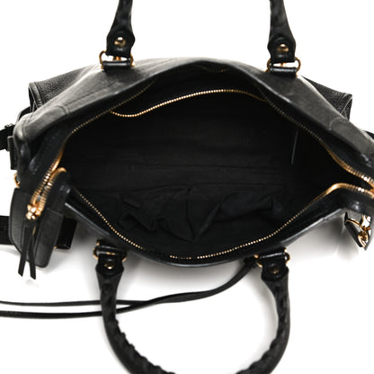 Balenciaga Chevre Gold Metallic Edge Hardware S City Black 5 of 12