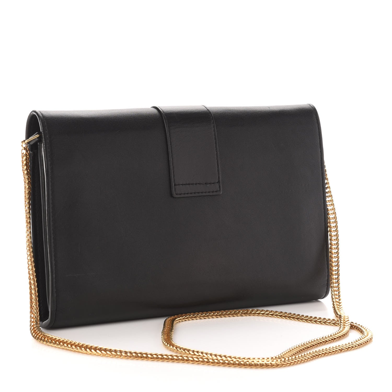 Saint Laurent Calfskin Classic Y Ligne Chain Wallet Black 3 of 11