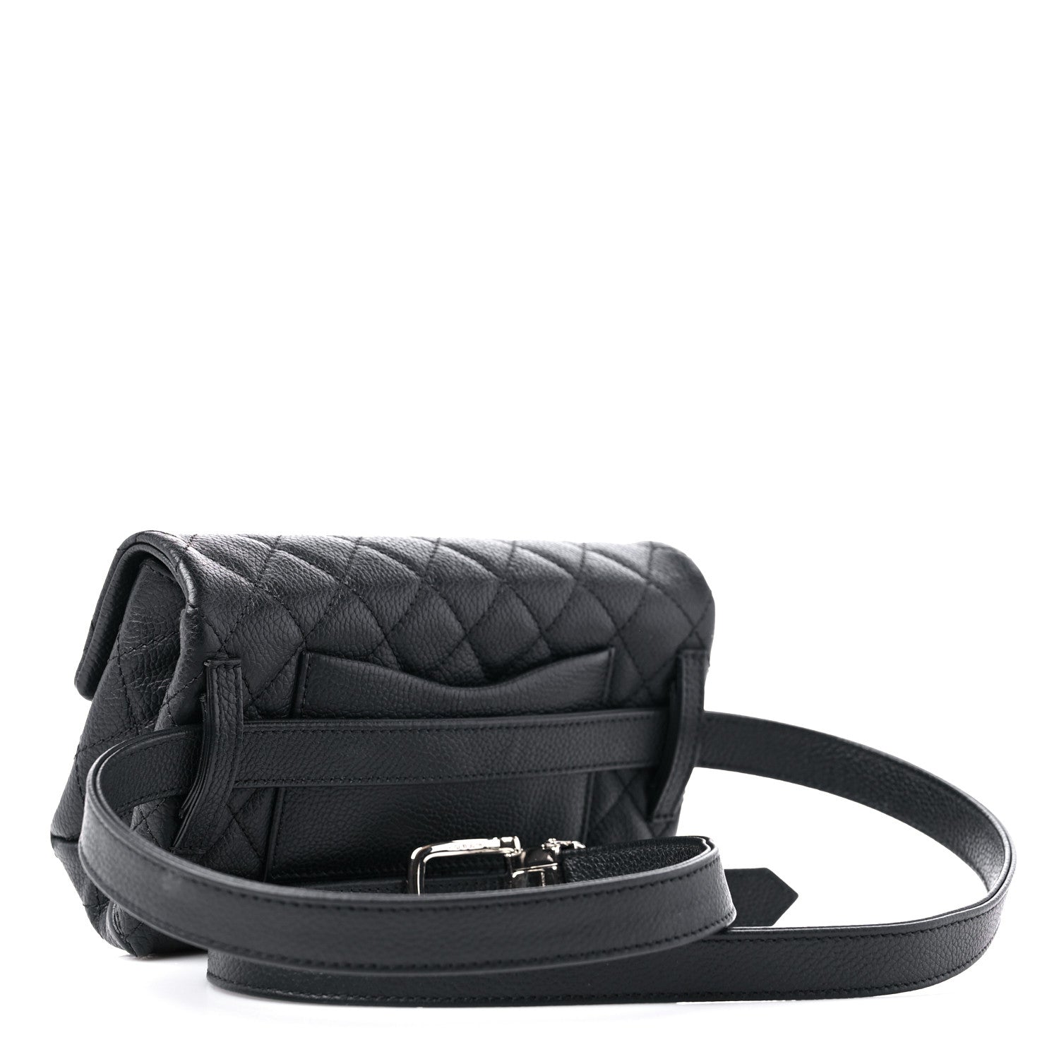 Chanel Grained Calfskin Quilted 2.55 Reissue Flap Belt Bag Clutch Black 3 of 11