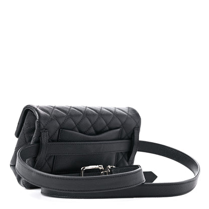 Chanel Grained Calfskin Quilted 2.55 Reissue Flap Belt Bag Clutch Black 3 of 11