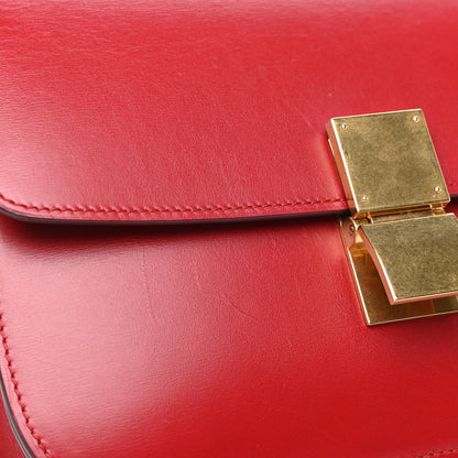 Celine Box Calfskin Medium Classic Box Flap Bag Red 11 of 11