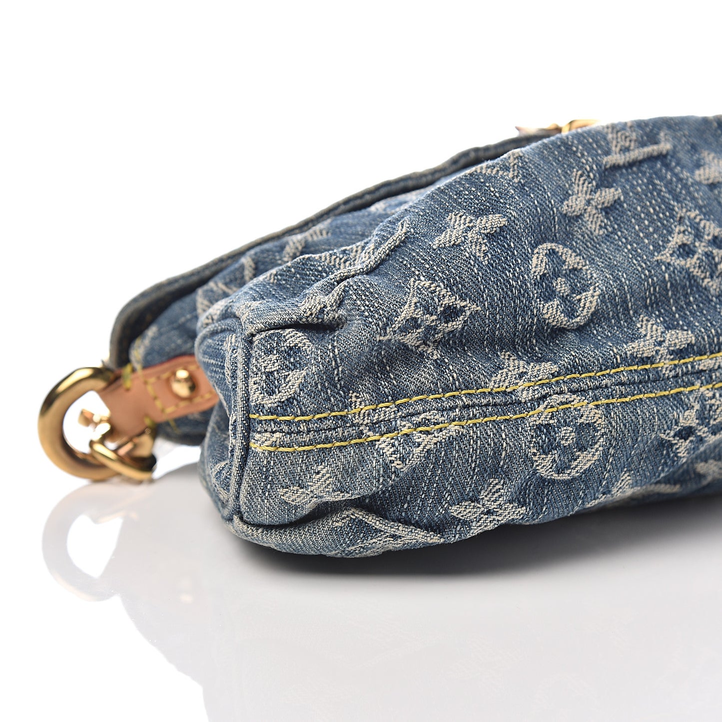 Monogram Denim Mini Pleaty Blue