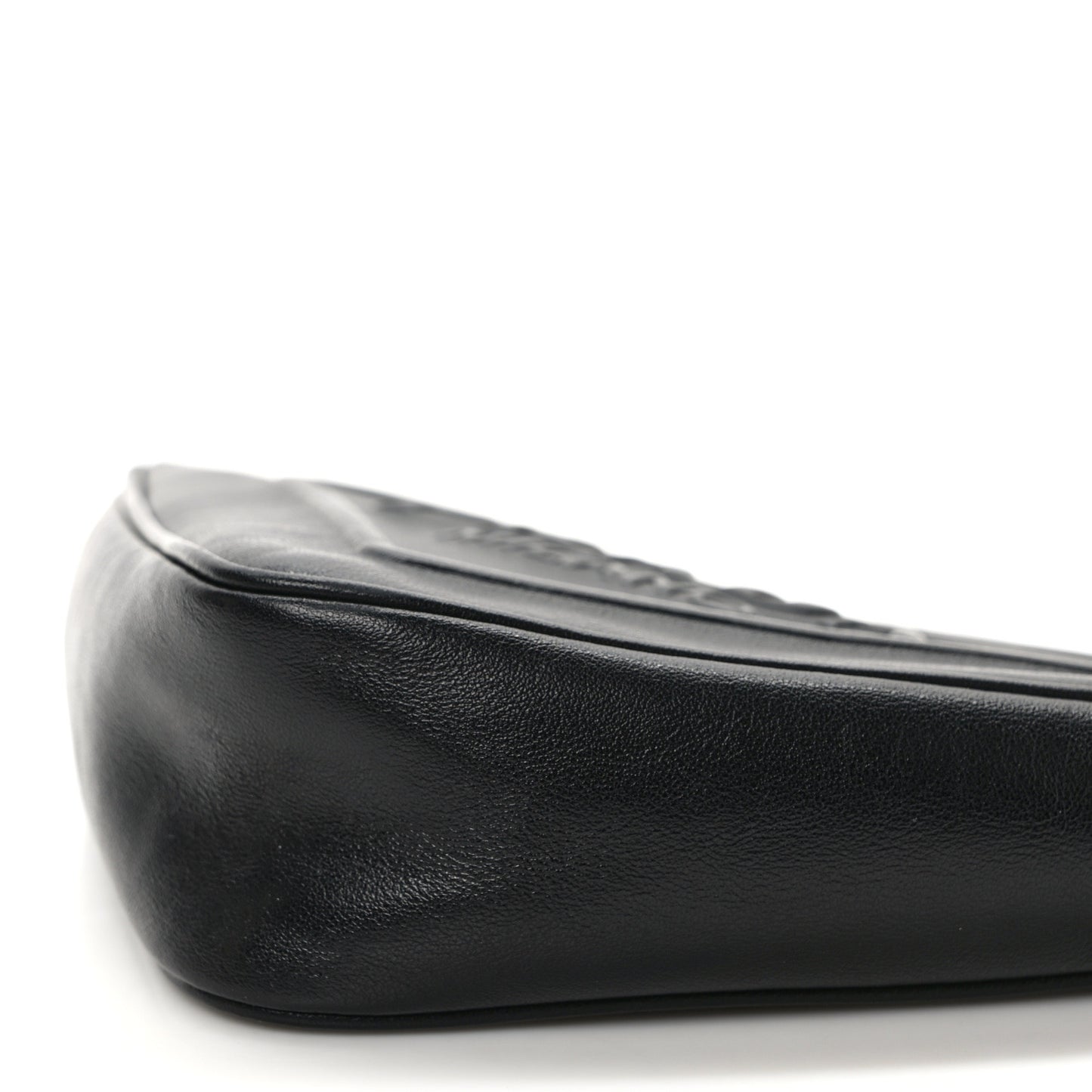 Grace Lux Triangle Logo Embossed Triangle Wristlet Pouch Black