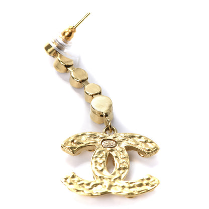 Chanel CC Crystal Drop Earrings Gold 4 of 5