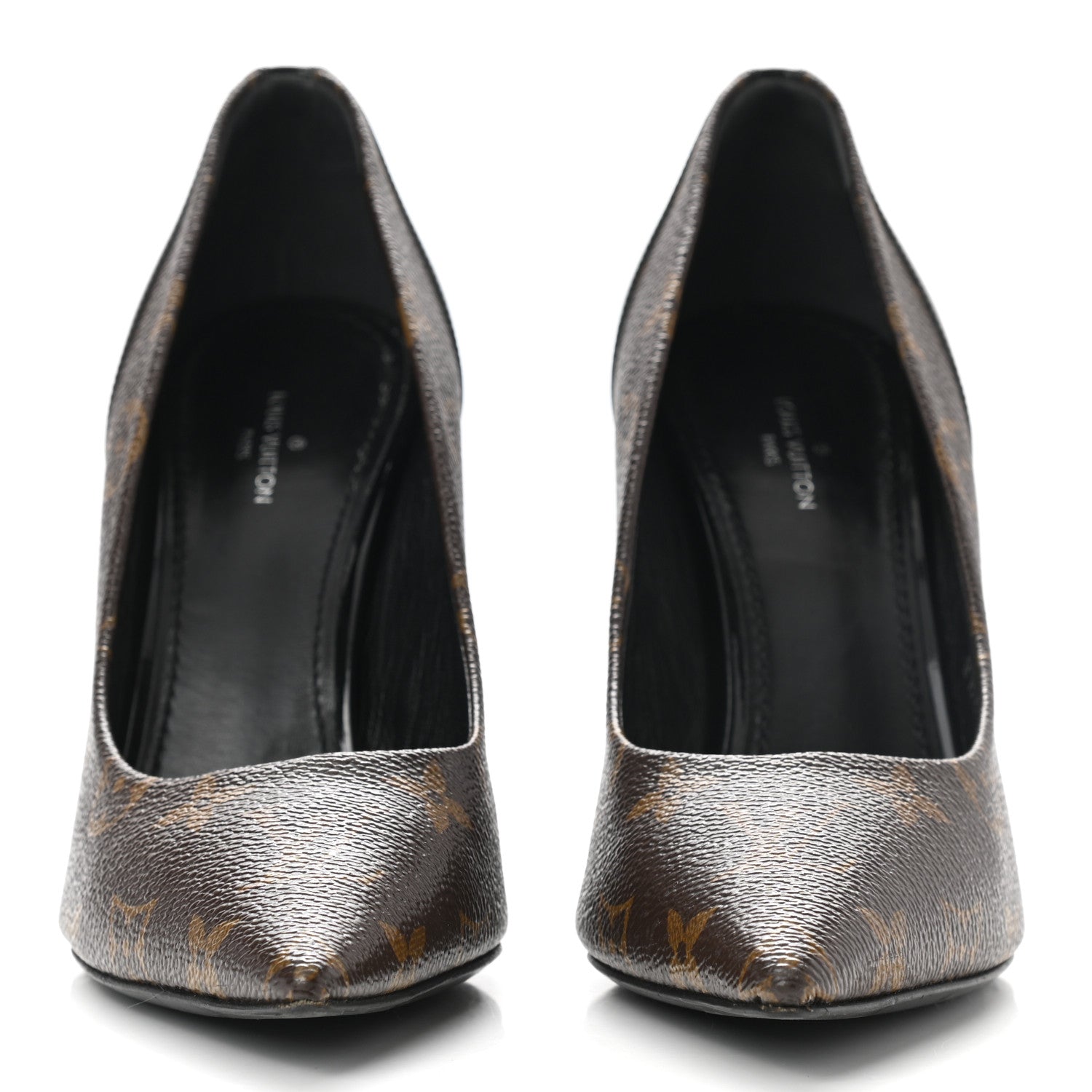 Louis Vuitton Monogram Cherie Pumps 37.5 Black 2 of 9