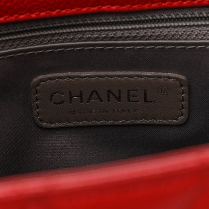 Chanel Caviar Quilted Grand Shopping Tote GST Red 6 of 12