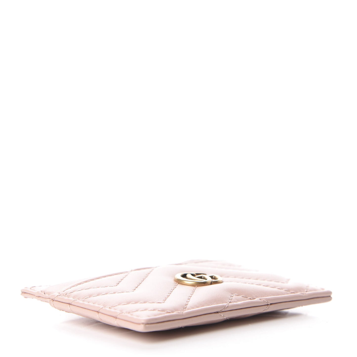Calfskin Matelasse GG Marmont Card Holder Perfect Pink