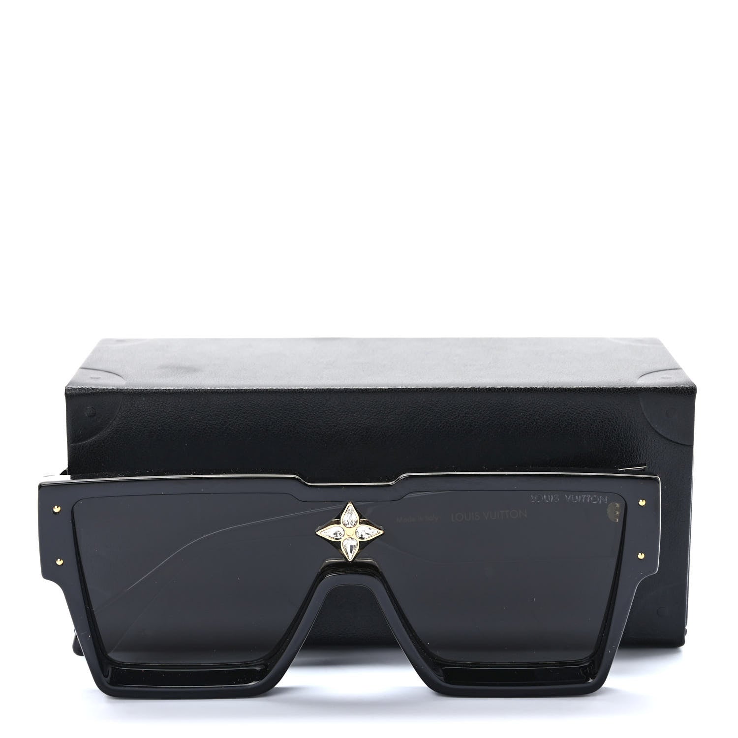 Louis Vuitton Acetate Swarovski Crystal Cyclone Sunglasses Z1578W Black 8 of 8