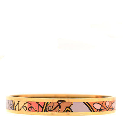Hermes Enamel Printed Narrow Coup De Fouet Bracelet 62 1 of 4