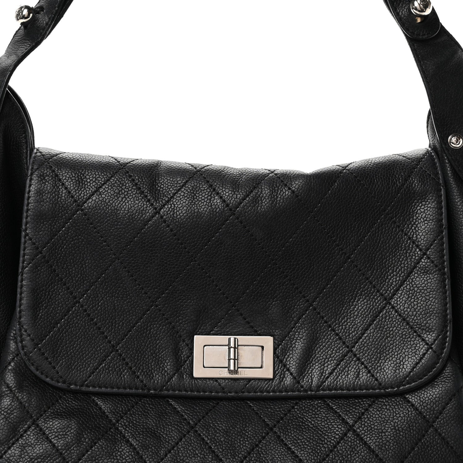 Chanel Caviar Stitched Pocket In The City Hobo Black 8 of 14