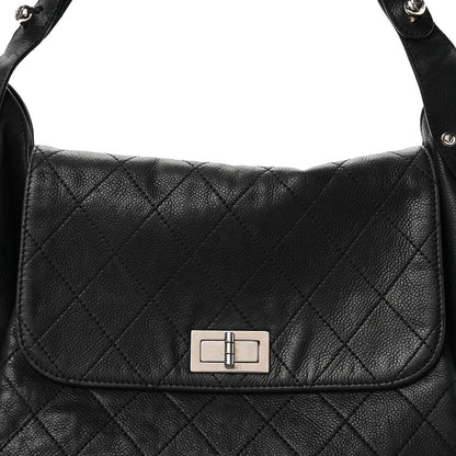 Chanel Caviar Stitched Pocket In The City Hobo Black 8 of 14