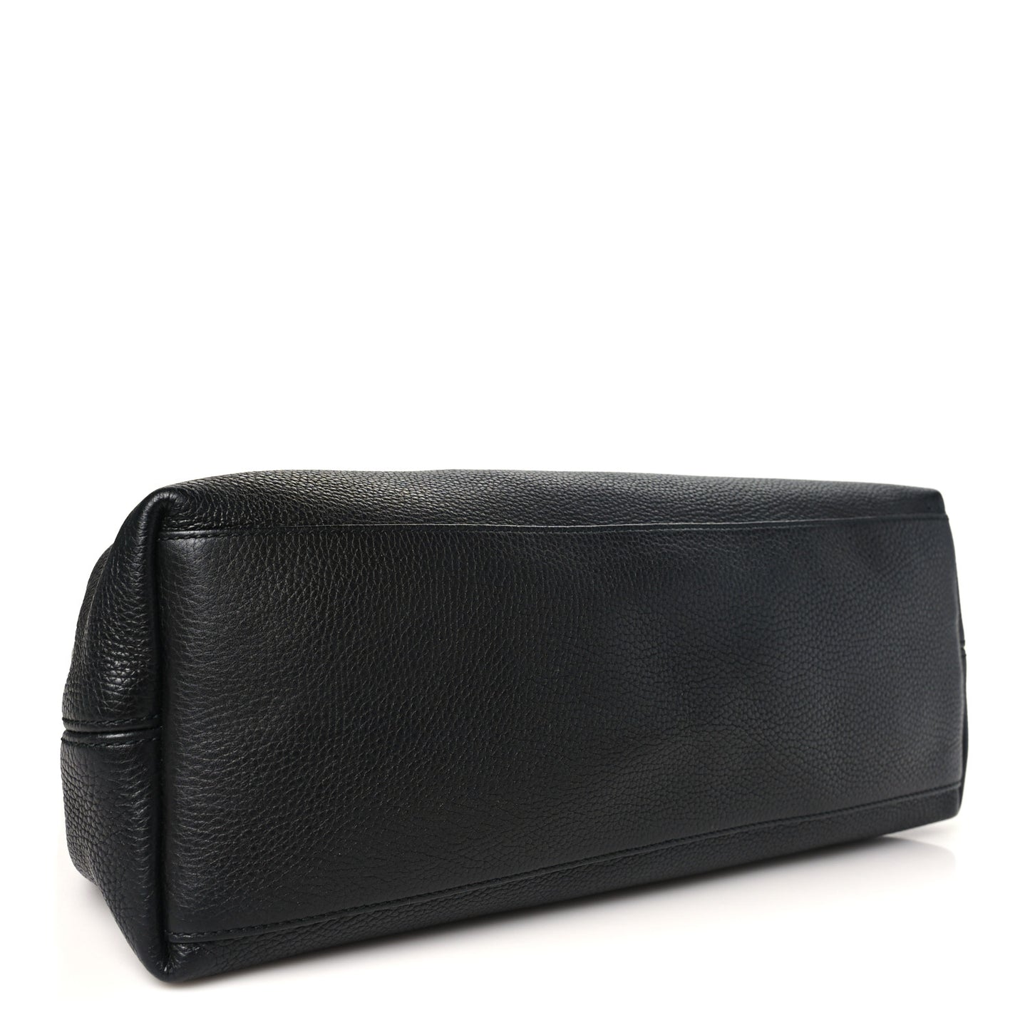 Pebbled Calfskin Medium Soho Chain Shoulder Bag Black