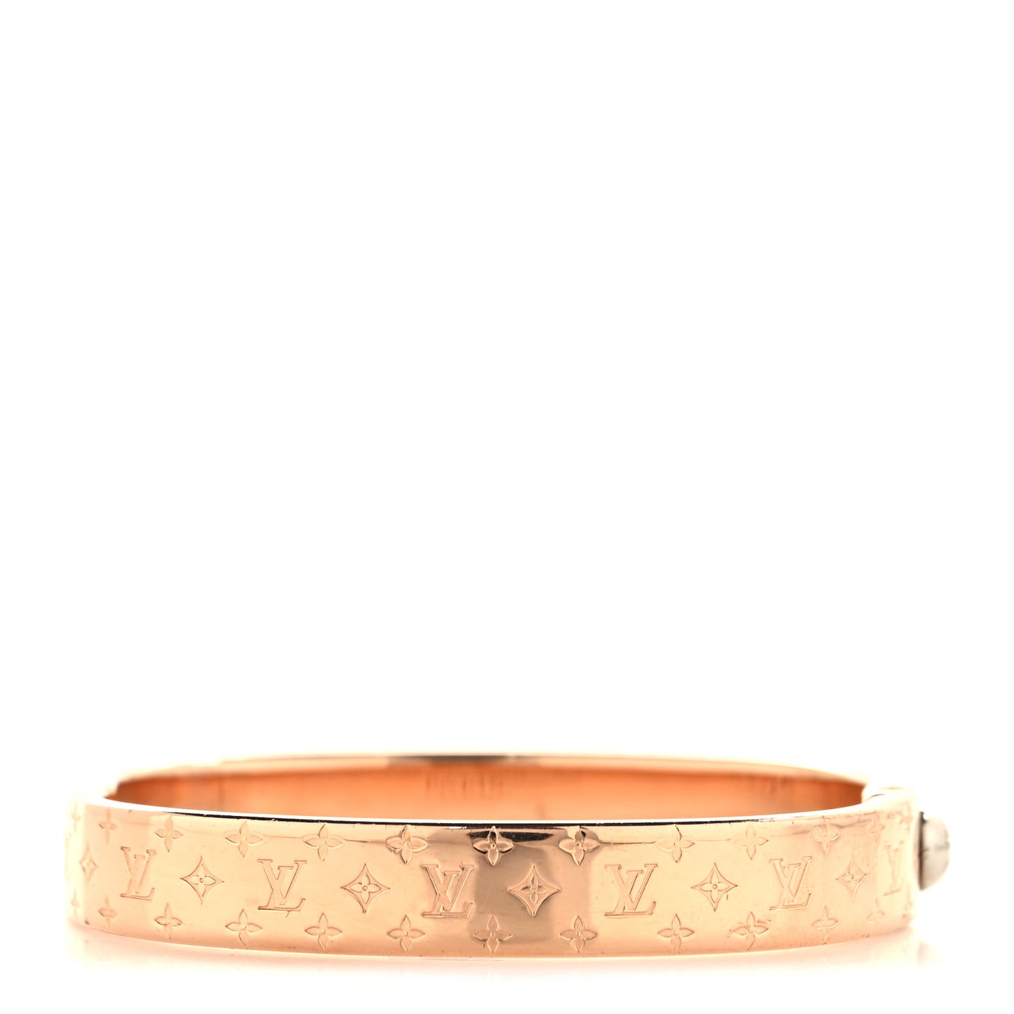 Brass Monogram Nanogram Cuff S Pink Gold