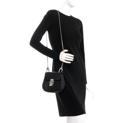 Chloe Grained Lambskin Mini Drew Shoulder Bag Black 2 of 8