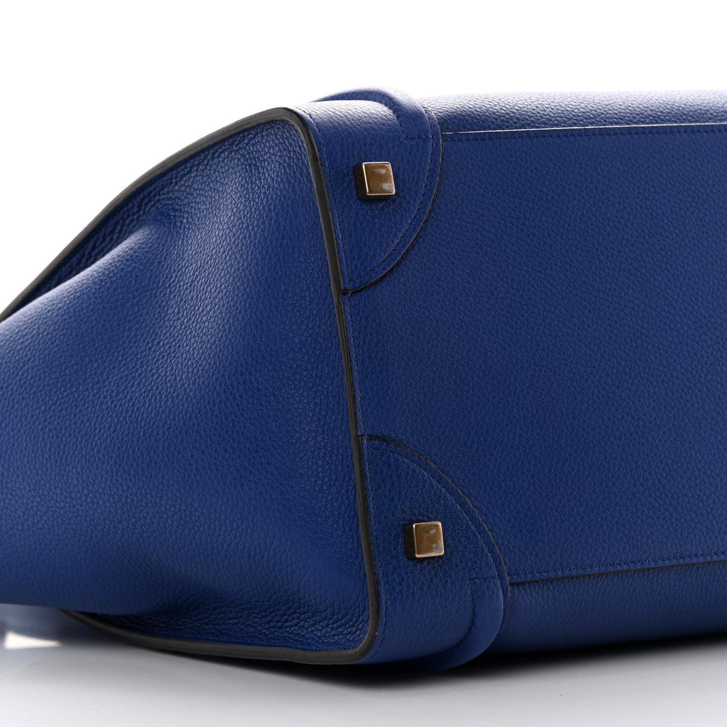 Drummed Calfskin Mini Luggage Indigo