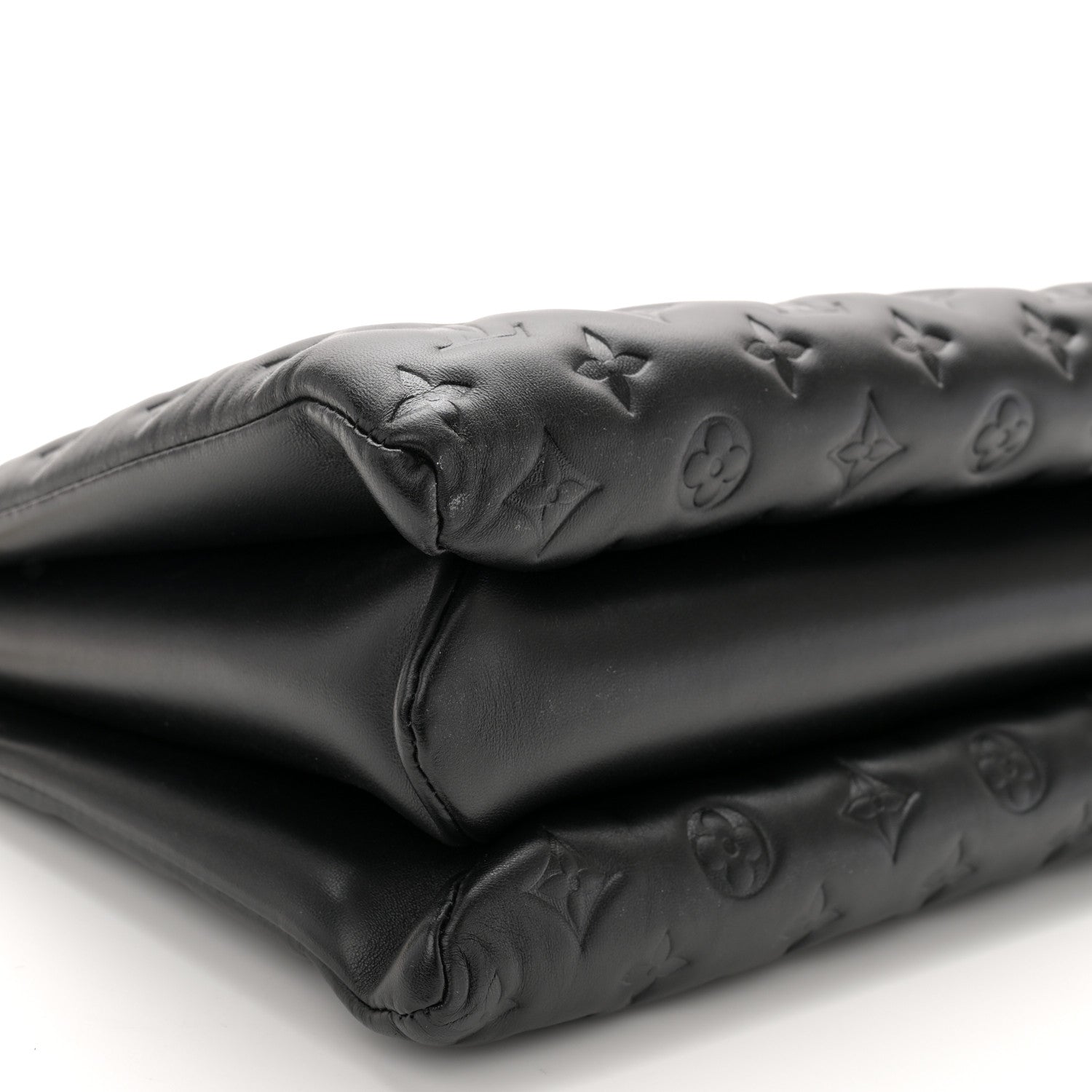 Louis Vuitton Lambskin Embossed Monogram Coussin MM Black 10 of 12