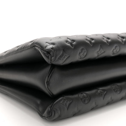 Louis Vuitton Lambskin Embossed Monogram Coussin MM Black 10 of 12