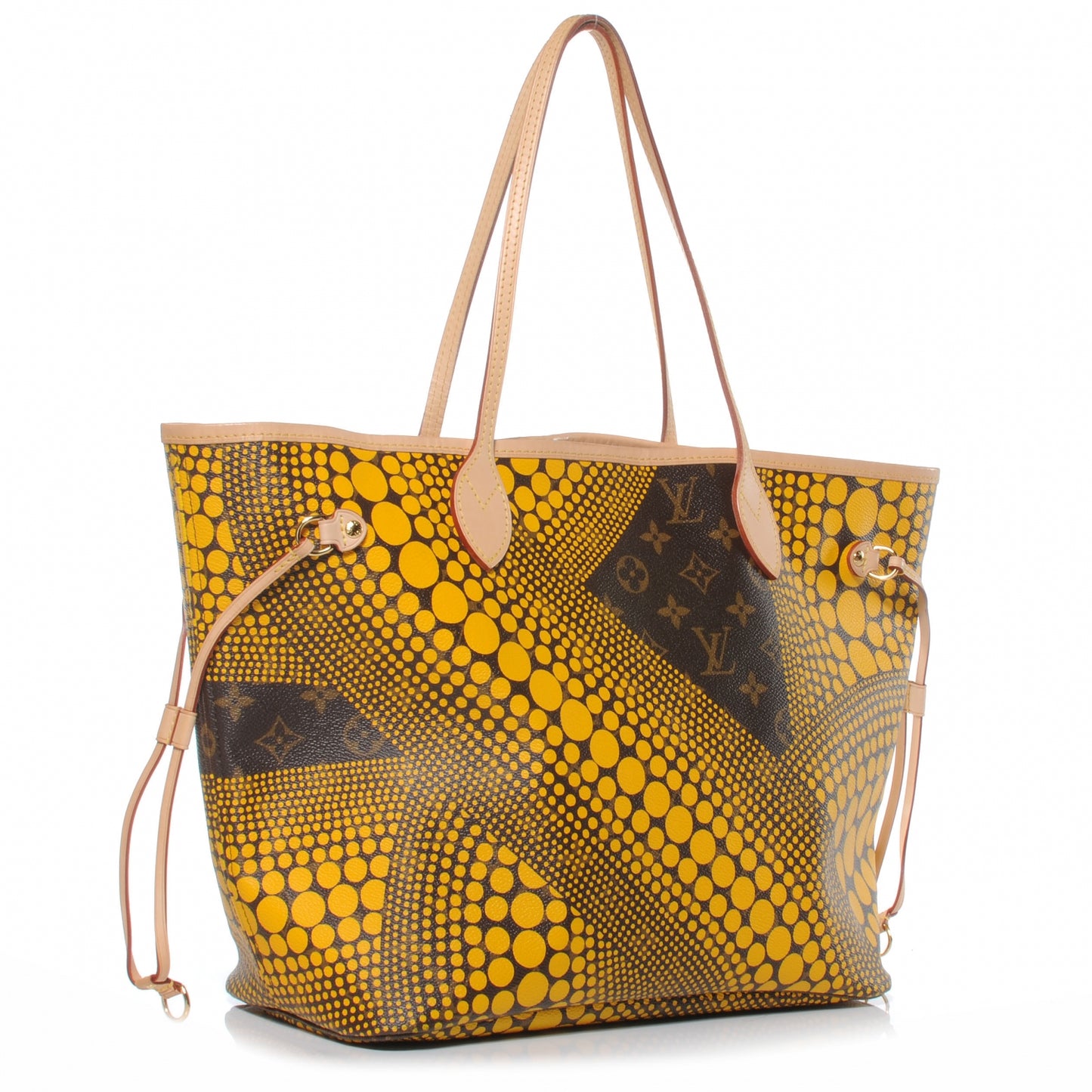 Monogram Kusama Waves Neverfull MM Yellow