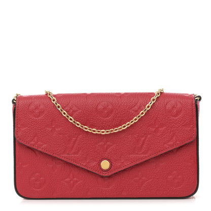 Louis Vuitton Empreinte Pochette Felicie Chain Wallet Scarlet 1 of 15