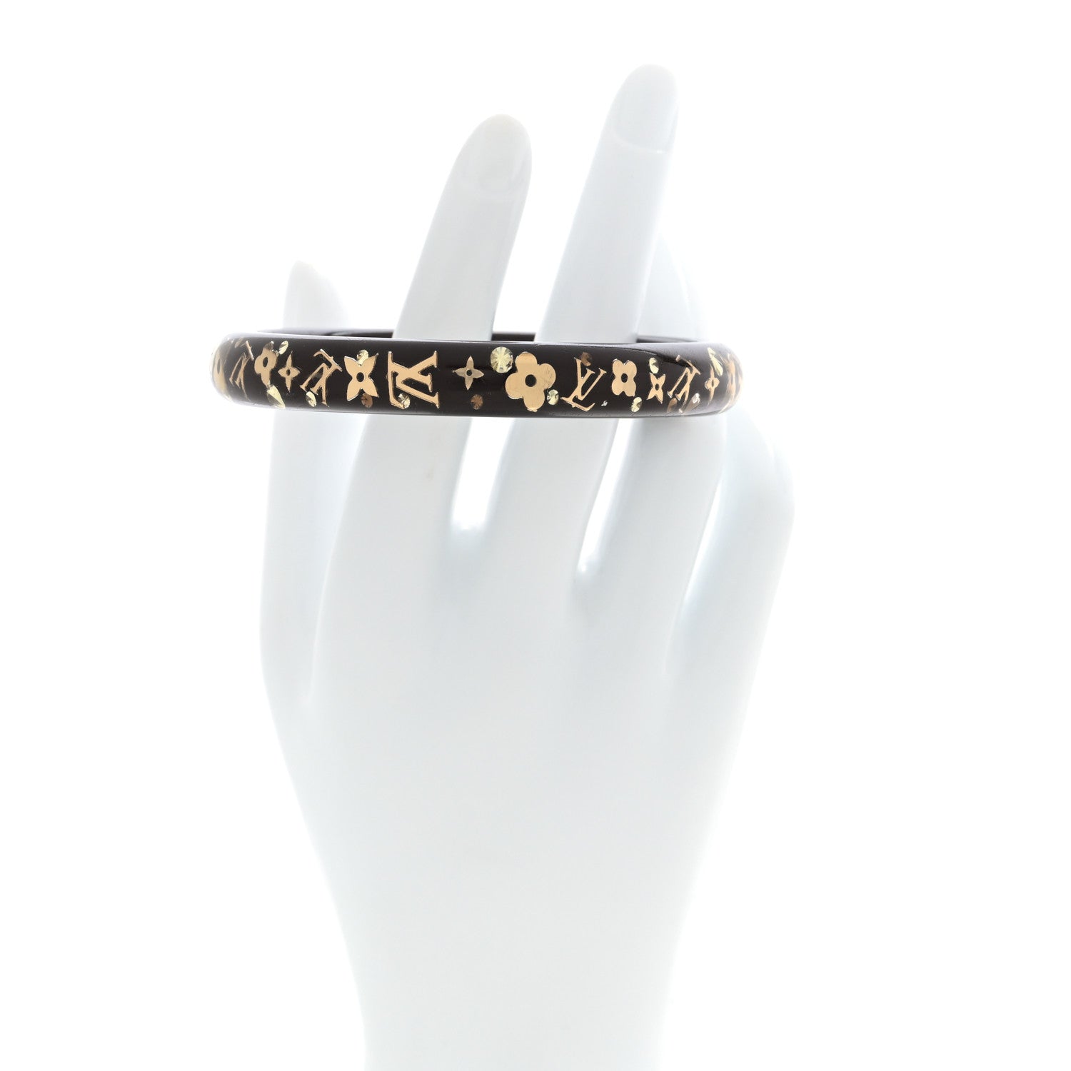 Louis Vuitton Resin Swarovski Pearl Small Inclusion Bracelet PM Praline 2 of 4