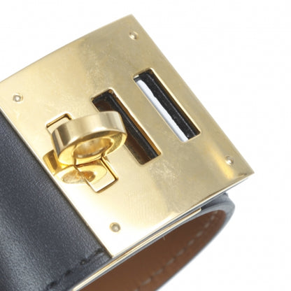 Hermes Swift Leather Kelly Dog Bracelet Black 3 of 6