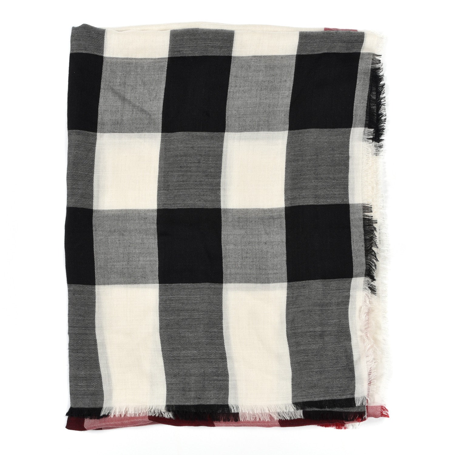 Burberry Cashmere House Check Lightweight Scarf Ivory 2 of 4