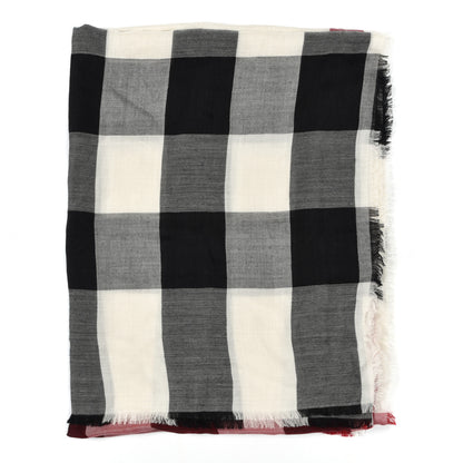 Burberry Cashmere House Check Lightweight Scarf Ivory 2 of 4