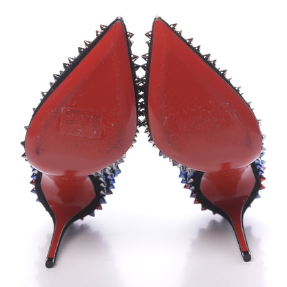 Christian Louboutin Suede Follies Spikes 100 Pumps 37 Black 5 of 15