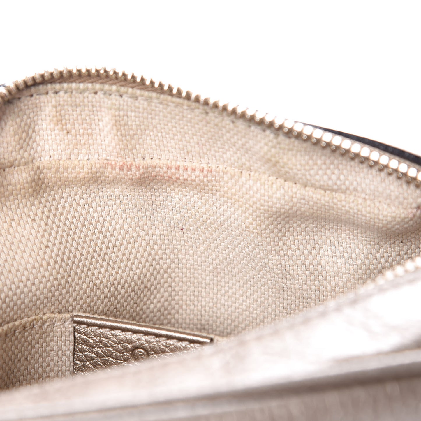 Metallic Pebbled Calfskin Small Soho Disco Bag Golden Beige