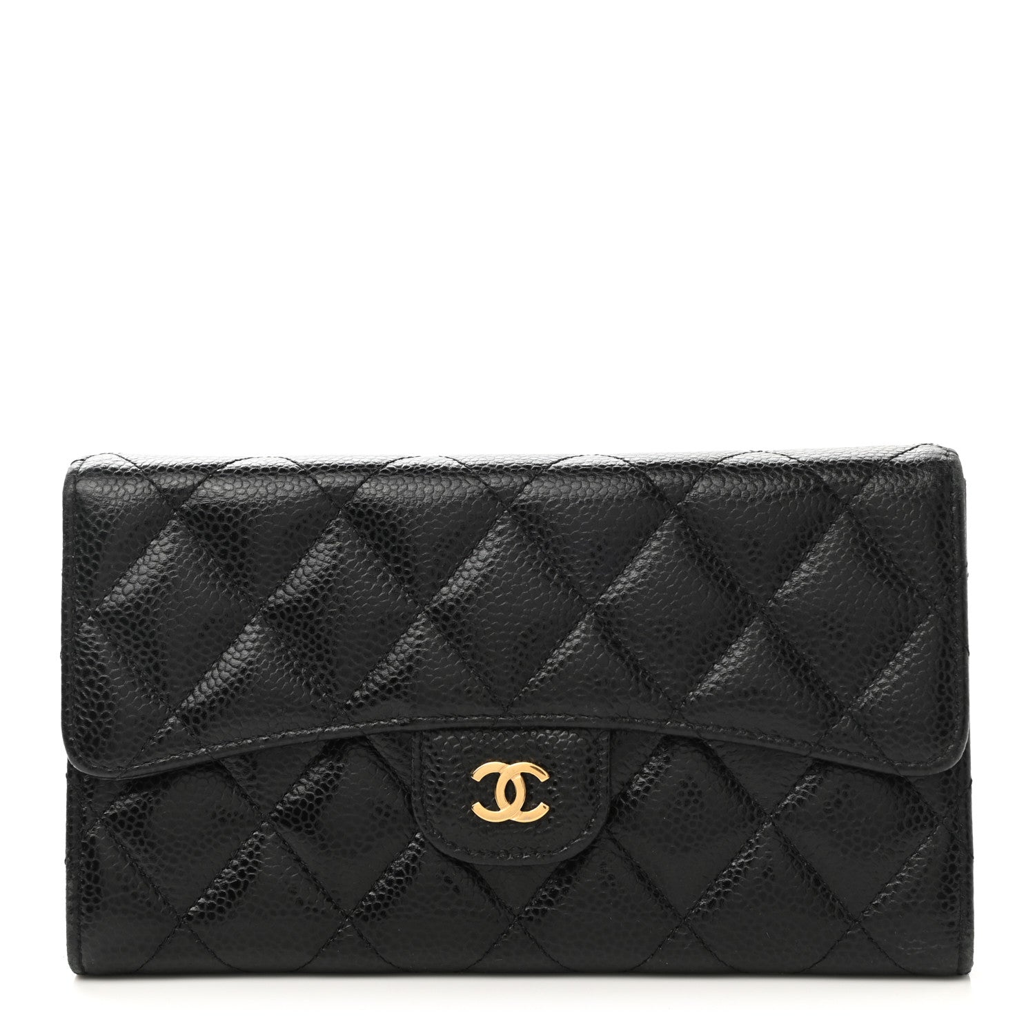Chanel Caviar Quilted Large Flap Wallet Black 1 of 10