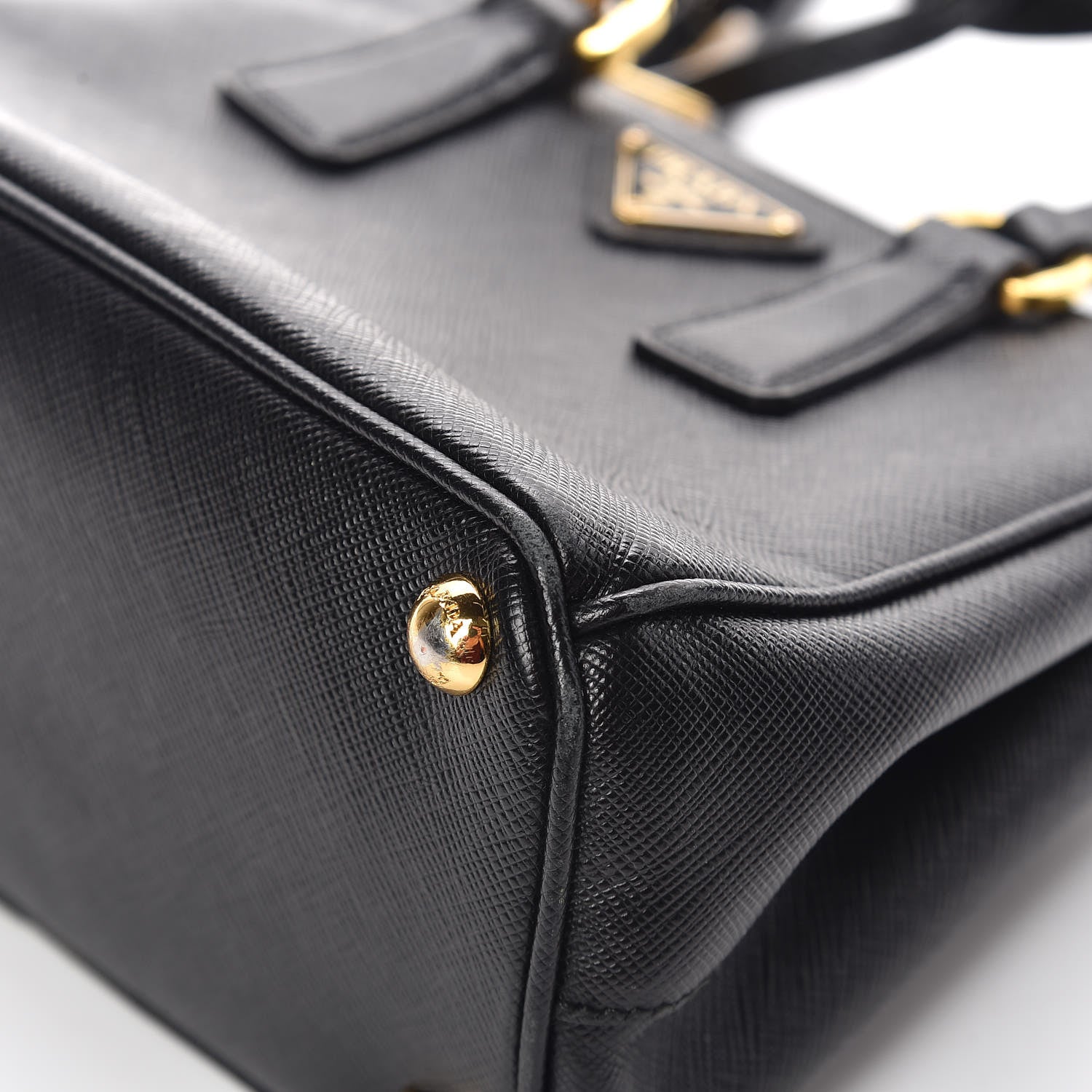 Prada Saffiano Lux Micro Galleria Double Zip Tote Black 11 of 19