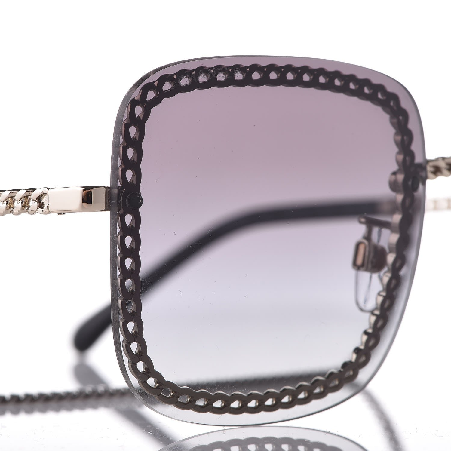 Chanel Chain Square Sunglasses 4244 Black 8 of 9