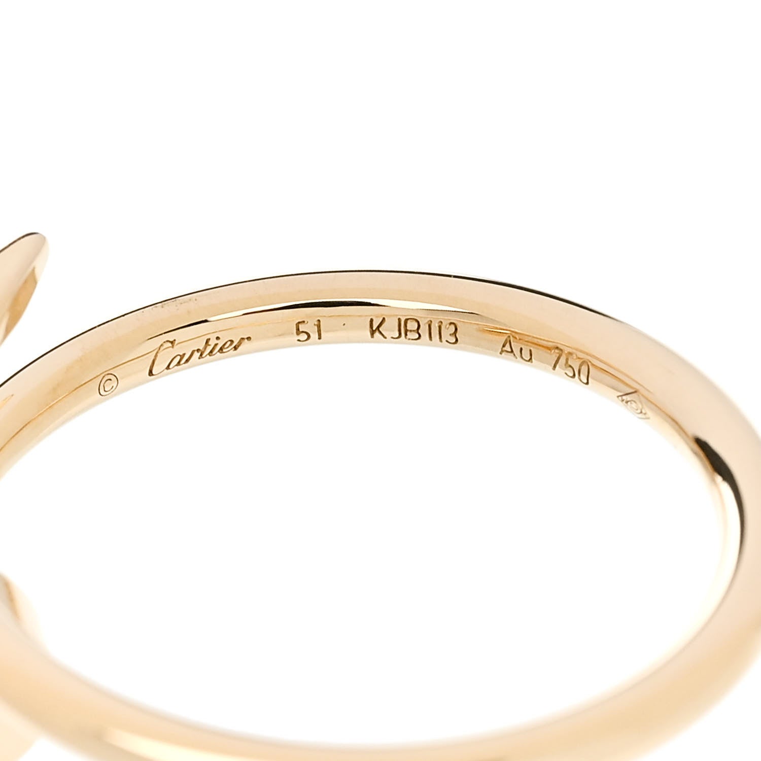 Cartier 18K Yellow Gold Small Juste Un Clou Ring 51 5.75 5 of 6