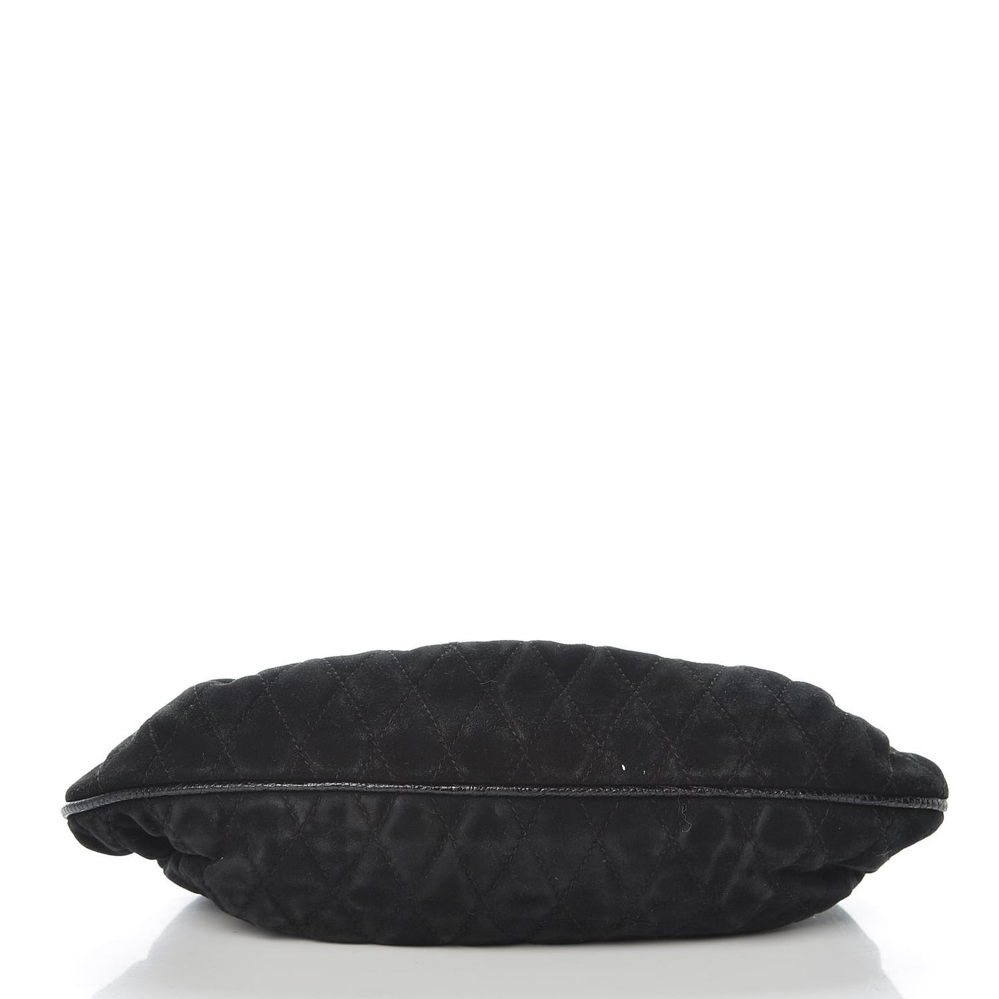Suede Lizard Frame Clutch Black