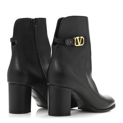 Valentino Garavani Calfskin VLogo 70mm Ankle Boots 38.5  Black 5 of 10