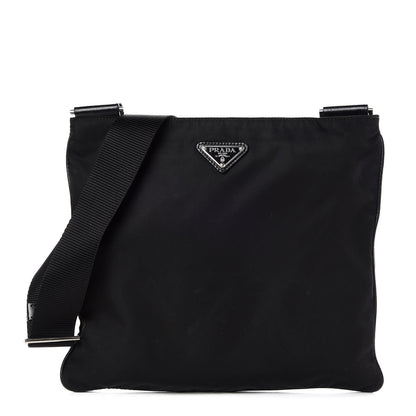 Prada Nylon Flat Messenger Bag Black 1 of 9