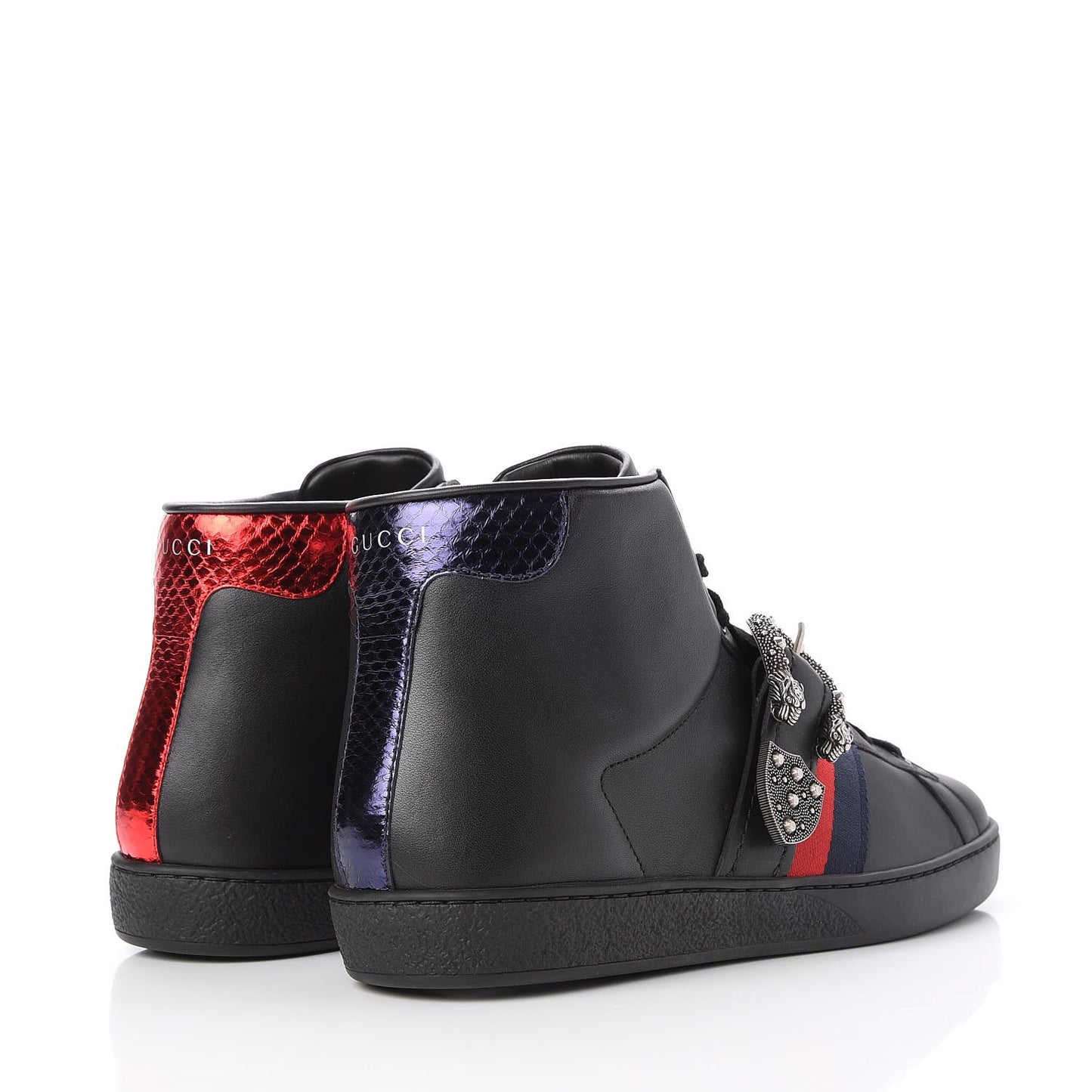 Calfskin Ayers Web Mens Dionysus High Top Sneakers 9 Black