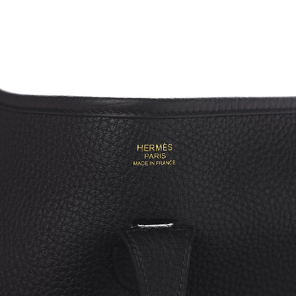 Hermes Taurillon Clemence Evelyne III PM Black 6 of 11
