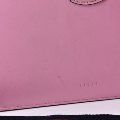 Gucci Moon Calfskin Web Medium Dionysus Bamboo Top Handle Bag Sugar Pink Blue Agata Hibiscus Red 10 of 10