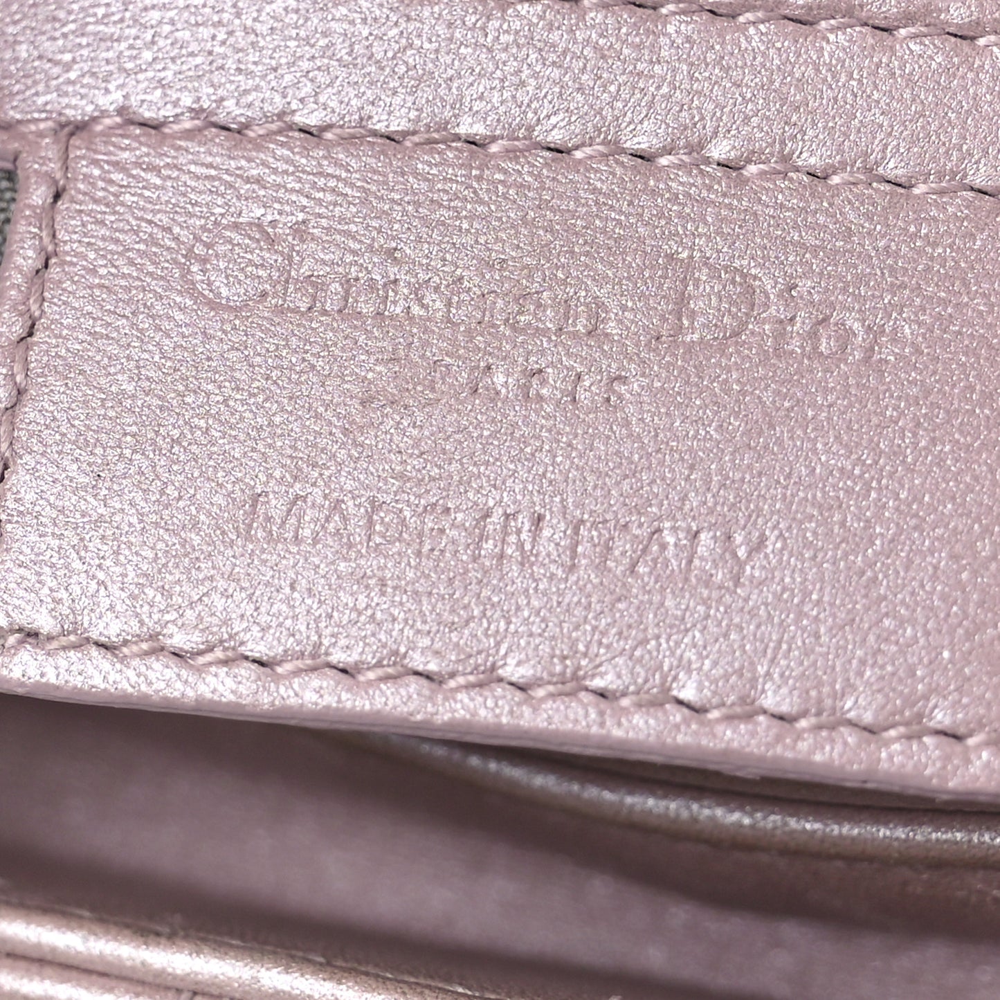 Pearly Lambskin Cannage Medium Lady Dior Blush