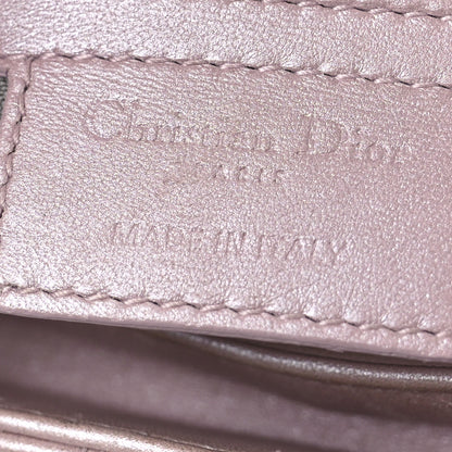 Christian Dior Pearly Lambskin Cannage Medium Lady Dior Blush 7 of 10