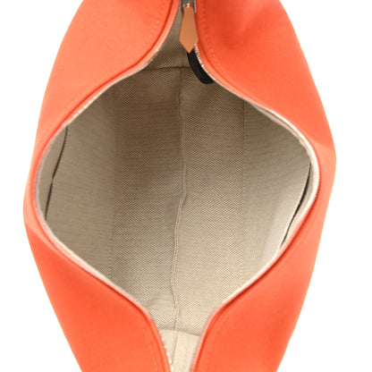 Hermes Canvas Large Bride-A-Brac Pouch Orange Feu Burgundy 5 of 6