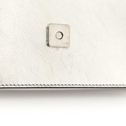Fendi Vitello Catalan Mirror Flowerland Tube Wallet On Chain Argento 11 of 11
