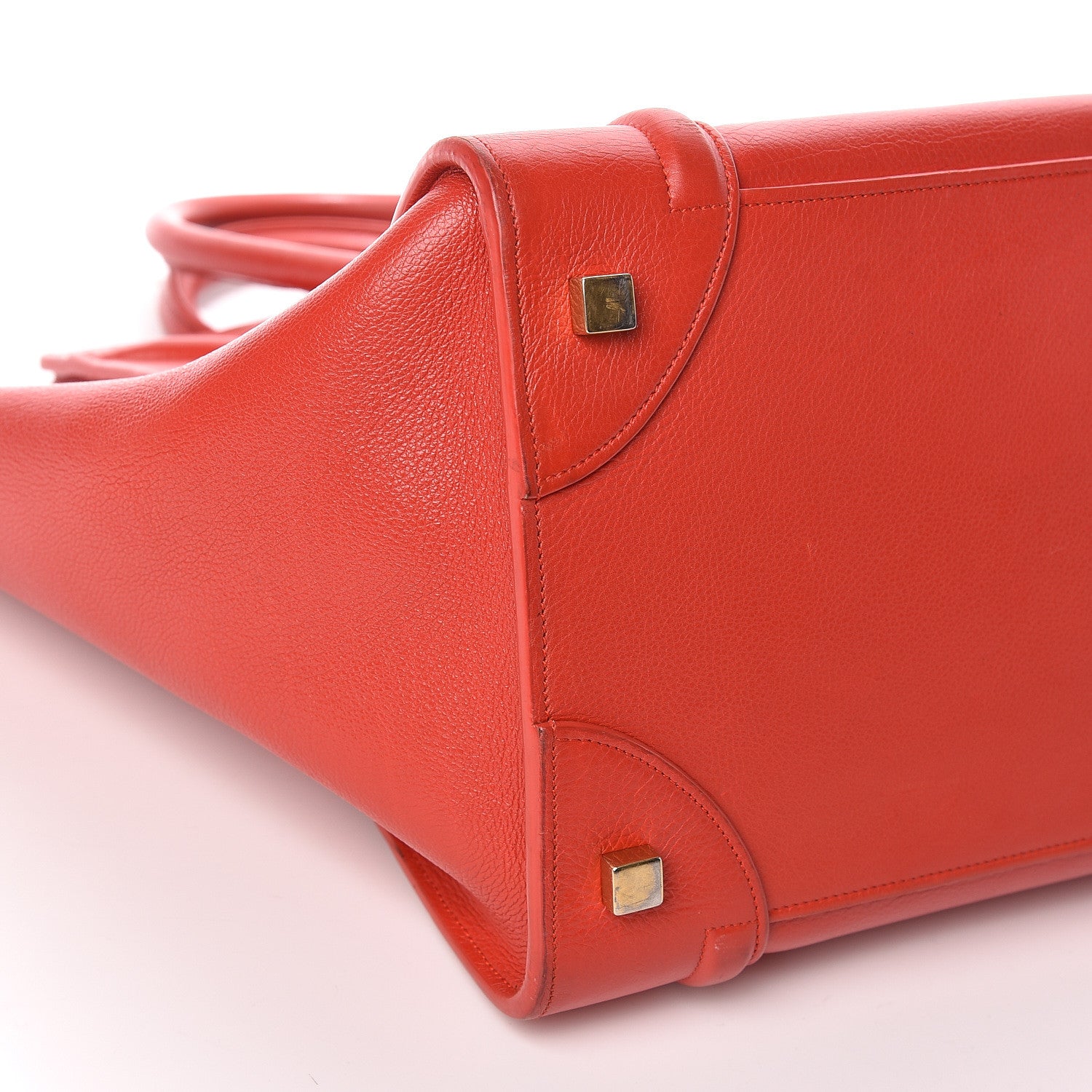 Celine Baby Calfskin Mini Luggage Coquelicot 5 of 8